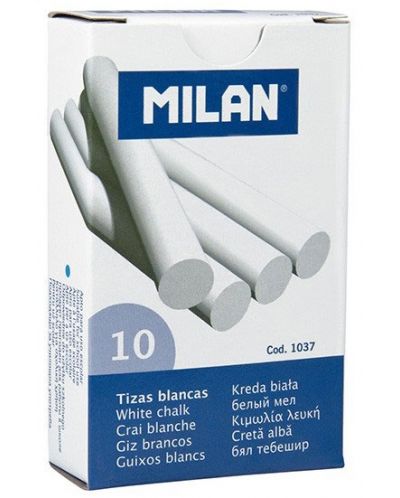 Комплект тебешири Milan - 10 броя, бял - 1