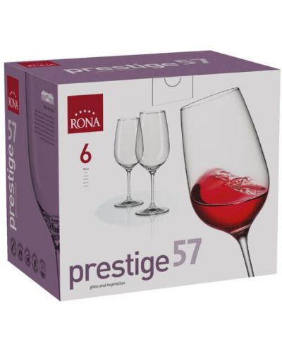 Комплект чаши за вино Rona - Prestige 6339, 6 броя x 450 ml - 2