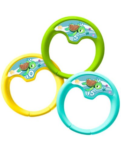 Комплект играчки Eurekakids - Цветни водни пръстени, 3 броя - 1
