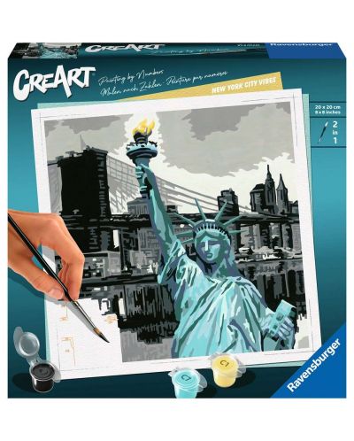 Комплект за рисуване по номера Ravensburger CreArt -  Ню Йорк - 1