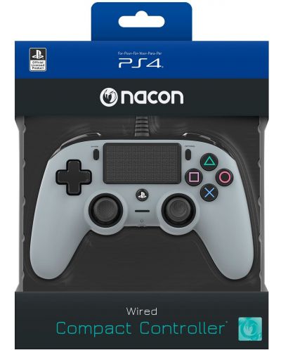 Контролер Nacon - Wired Compact, сив (PS4/PC) - 5