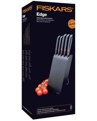 Комплект от 5 домакински ножа с поставка Fiskars - Edge - 6
