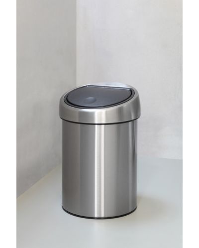 Кош за отпадъци Brabantia - Touch Bin, 3 l, Matt Steel Fingerprint Proof - 9