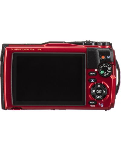 Компактен фотоапарат Olympus - TG-6, 12MPx, червен - 2
