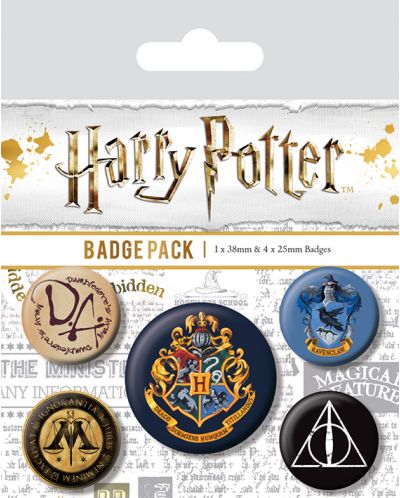 Комплект значки Pyramid Movies: Harry Potter - Hogwarts