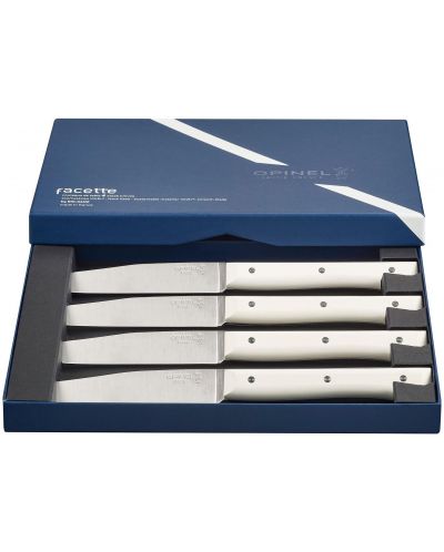 Комплект ножове Opinel Facette - Бели, 4 броя - 4
