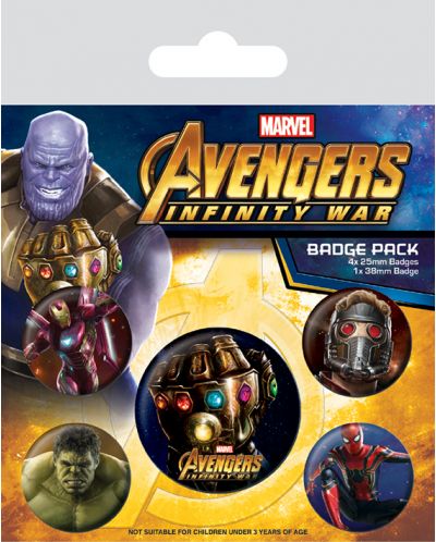 Комплект значки Pyramid -  Avengers: Infinity War - 1