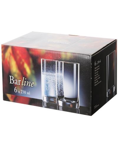 Комплект чаши за вода Bohemia - Royal Barline, 6 броя x 230 ml - 2