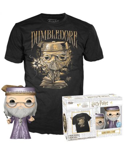 Комплект Funko POP! Collector's Box: Movies - Harry Potter - Dumbledore with Wand (Metallic) (Special Edition) - 1