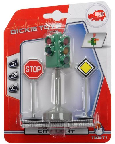 Комплект Dickie Toys - Светофар с пътни знаци - 2