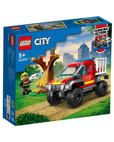 Конструктор LEGO City - Пожарникарски камион 4x4 (60393) - 1