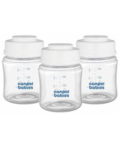 Комплект контейнери за съхранение на кърма Canpol babies - 3 х 120 ml - 1