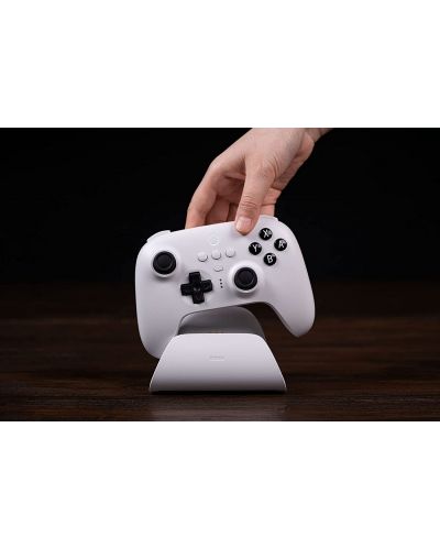 Безжичен контролер 8BitDo - Ultimate, с докинг станция, бял (Nintendo Switch/PC) - 6