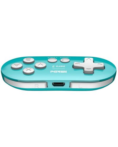 Безжичен контролер 8BitDo - Zero 2, тюркоаз (Nintendo Switch/PC) - 4