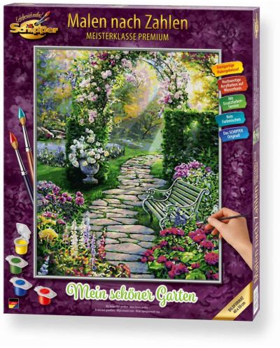 Комплект за рисуване по номера Schipper - Красива градина - 1