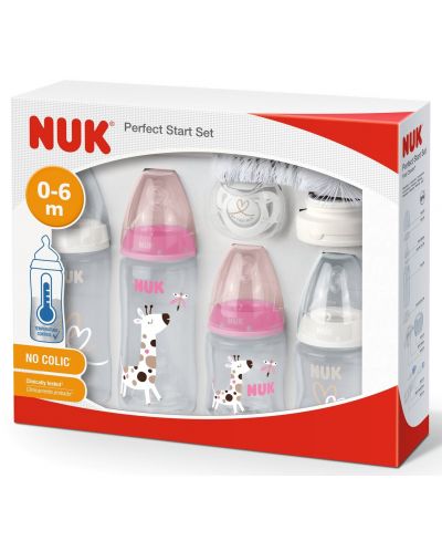 Комплект шишета Nuk  FC - Temperature Control, Perfect start, 10 части, момиче - 2