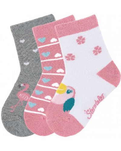 Комплект детски къси чорапи за момиче Sterntaler - 23/26 размер, 3 чифта - 1