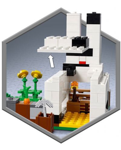 Конструктор LEGO Minecraft - Ранчото на зайците (21181) - 3