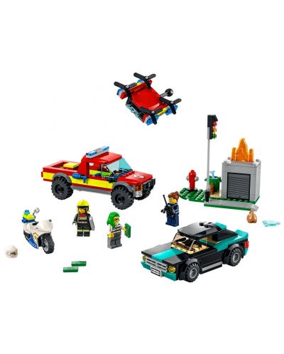 Конструктор LEGO City - Спасение при пожар и полицейско преследване (60319) - 3