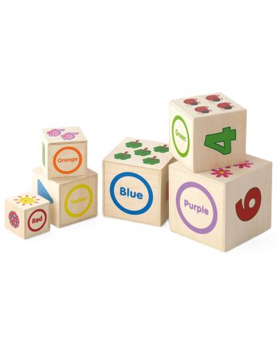 Комплект кубчета Viga - Цифри и животни - 2