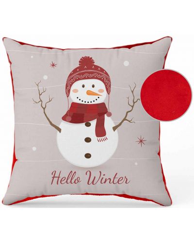 Коледна възглавничка със снежен човек Амек Тойс - Happy winter - 1