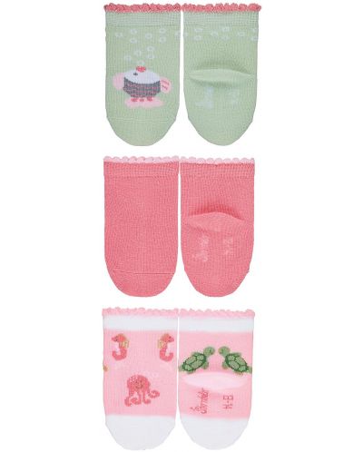 Комплект бебешки чорапи Sterntaler - С морски мотиви, 15/16 размер, 4-6 месеца, 3 чифта - 2