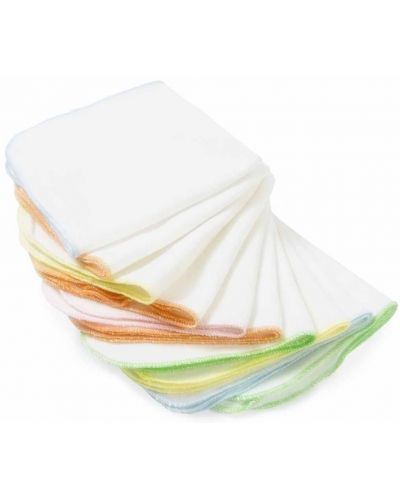 Комплект от 10 памучни кърпи BabyJem - White, 28 х 28 cm - 1