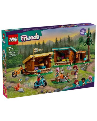 Конструктор LEGO Friends - Приключенски лагер Уютни хижи (42624) - 1