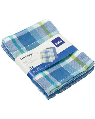 Комплект домакински кърпи за съдове Kela - Pasado, 3 броя, 65 х 45 cm, сини - 2