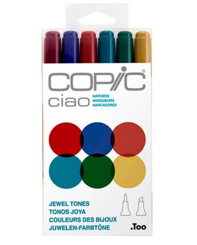 Комплект маркери Too Copic Ciao - Бижу тонове, 6 цвята - 1