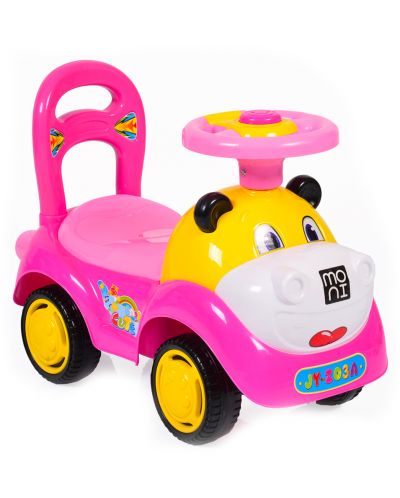 Kола за бутане Moni - Super Car, розова - 1