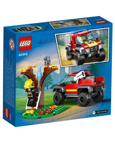 Конструктор LEGO City - Пожарникарски камион 4x4 (60393) - 2