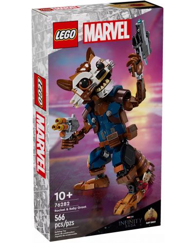 Конструктор LEGO Marvel Super Heroes - Ракета и бебе Грут (76282) - 1