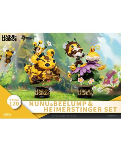 Комплект статуетки Beast Kingdom Games: League of Legends - Nunu & Beelump & Heimerstinger, 16 cm - 10