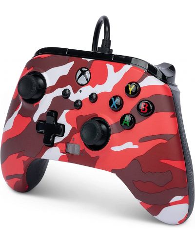 Контролер PowerA - Enhanced, Red Camo (Xbox One/Series S/X) - 4