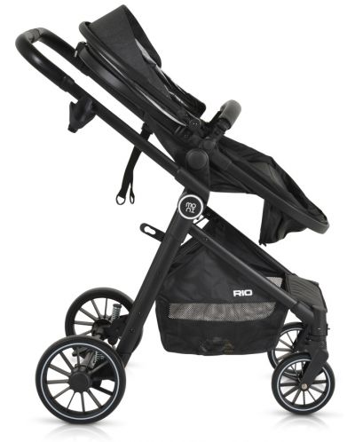 Комбинирана бебешка количка Moni - Rio, черна - 7