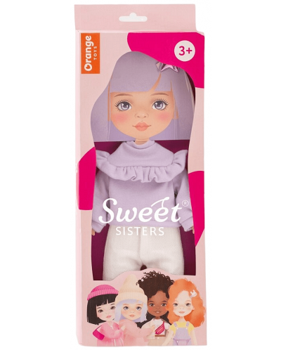 Комплект дрехи за кукла Orange Toys Sweet Sisters - Лилав пуловер - 1