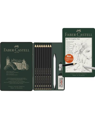 Комплект графитни моливи Faber-Castell Pitt - Matt, 11 части - 3