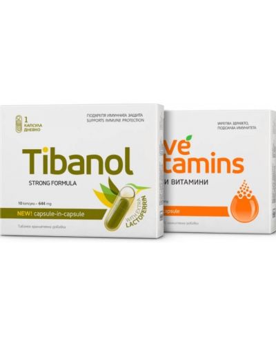 Комплект Здраве Live Vitamins + Tibanol, 30 + 10 капсули, Vitaslim Innove - 1