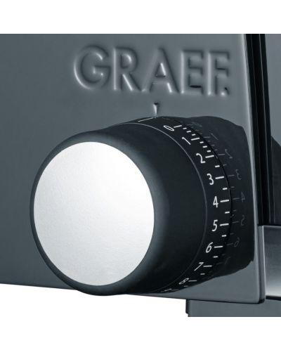 Колбасорезачка Graef - Sliced Kitchen, SKS 100, 45W, 0-20 mm, черен - 6