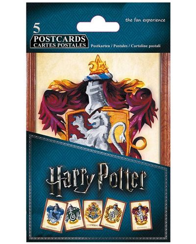 Комплект пощенски картички ABYstyle Movies: Harry Potter - Houses, 5бр. - 3