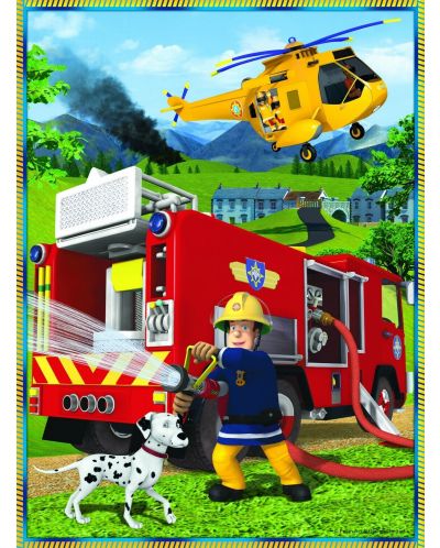 Комплект пъзел и мемо игра Trefl 2 в 1 - Fireman Sam, Пожарникари в действие - 3