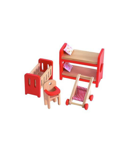 Комплект дървени мини мебели Woody - Детска стая - 1