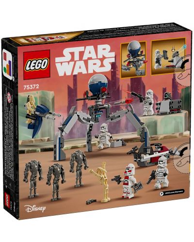 Конструктор LEGO Star Wars - Боен пакет клонинг щурмоваци и бойни дроиди (75372) - 8