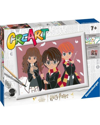 Комплект за рисуване по номера Ravensburger CreArt - Хари Потър (вариант 2) - 1