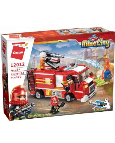 Конструктор Qman Mine City - Пожарна кола - 1