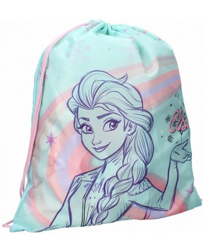 Комплект за детска градина Vadobag Frozen II - Раница и спортна торба, Elsa, синьо и розово - 4