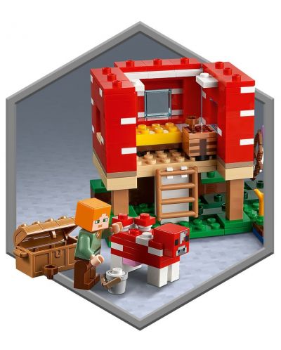 Констуктор LEGO Minecraft - Къщата на гъбите (21179) - 2