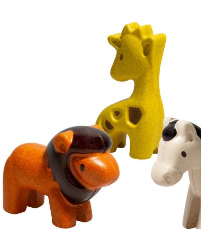 Комплект дървени играчки PlanToys - Животни - 2
