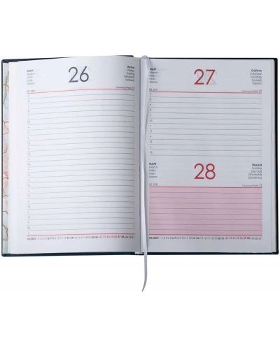 Комплект календар-бележник Европа - Бордо, с химикалка Parker Royal Jotter Originals Glam Rock, червена - 3